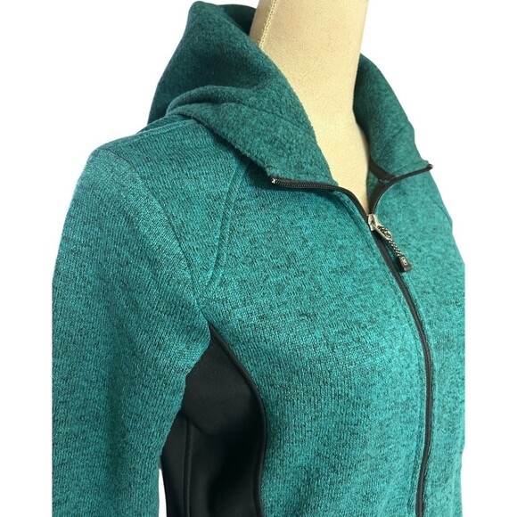 Zeroxposure Women's M  Hooded Full Zip Pocket Jasper Teal Green Black Jacket - Picture 4 of 10